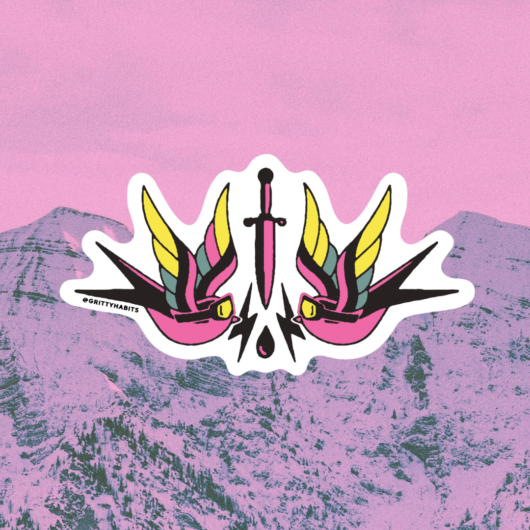 Sendy Sparrow Sticker - Pink