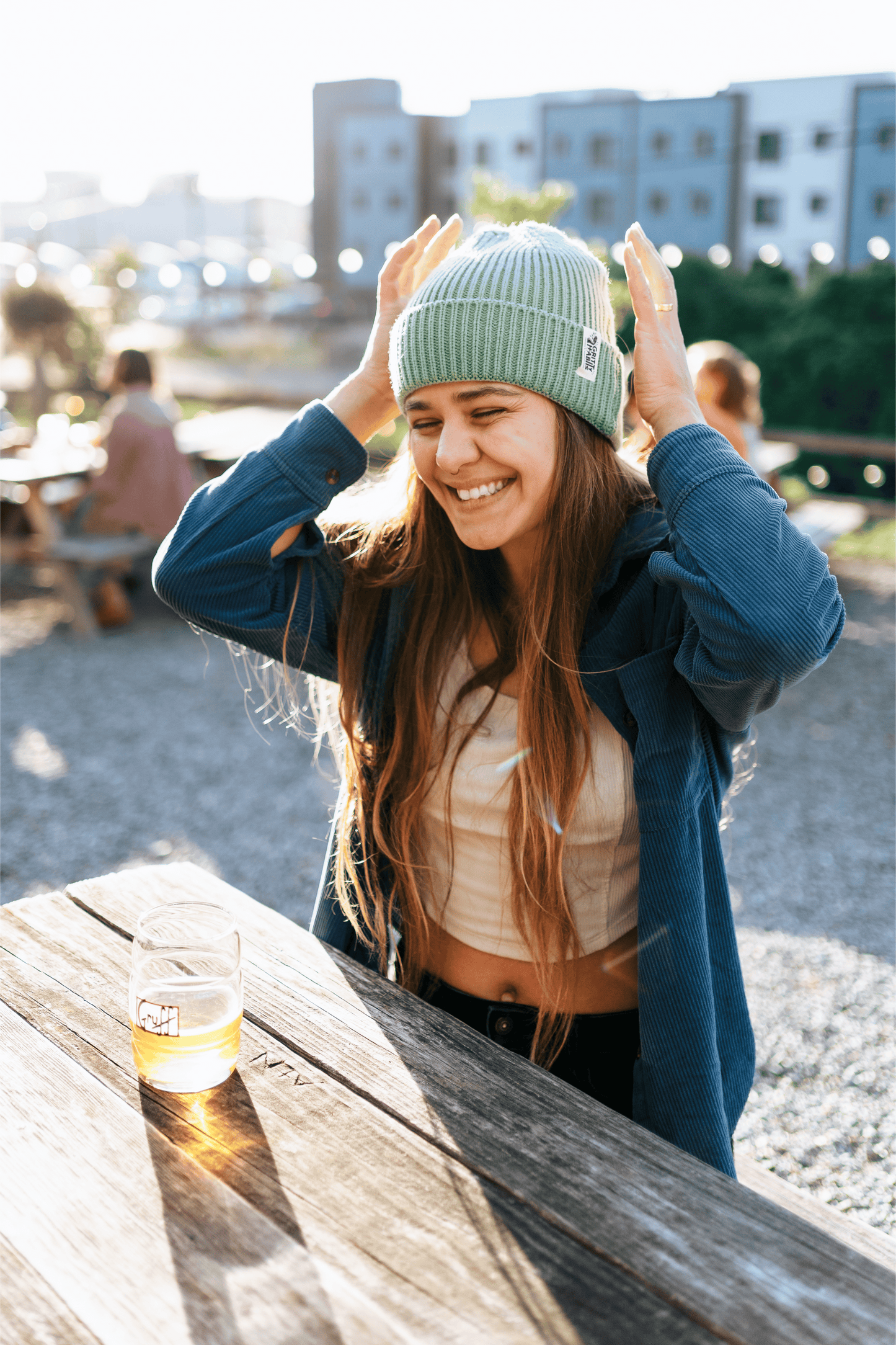Knitty Gritty Beanie - Sage Green