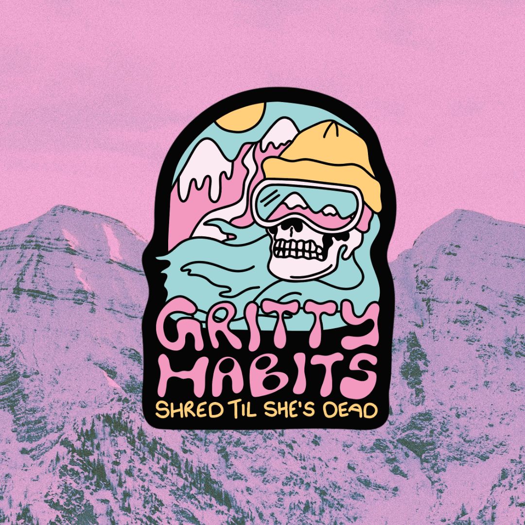 Shred Til She's Dead Sticker